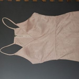 Light pink suede dress